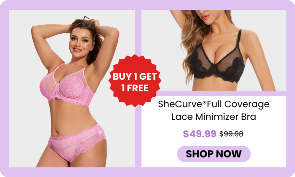 BUY 1 GET 1 FREE - SheCurve®Full Coverage Lace Minimizer Bra