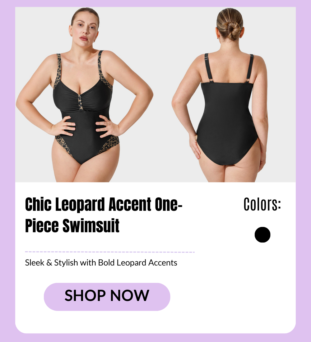 Chic Leopard Accent One-Piece Swimsuit